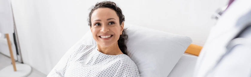 A patient pleased with her treatment